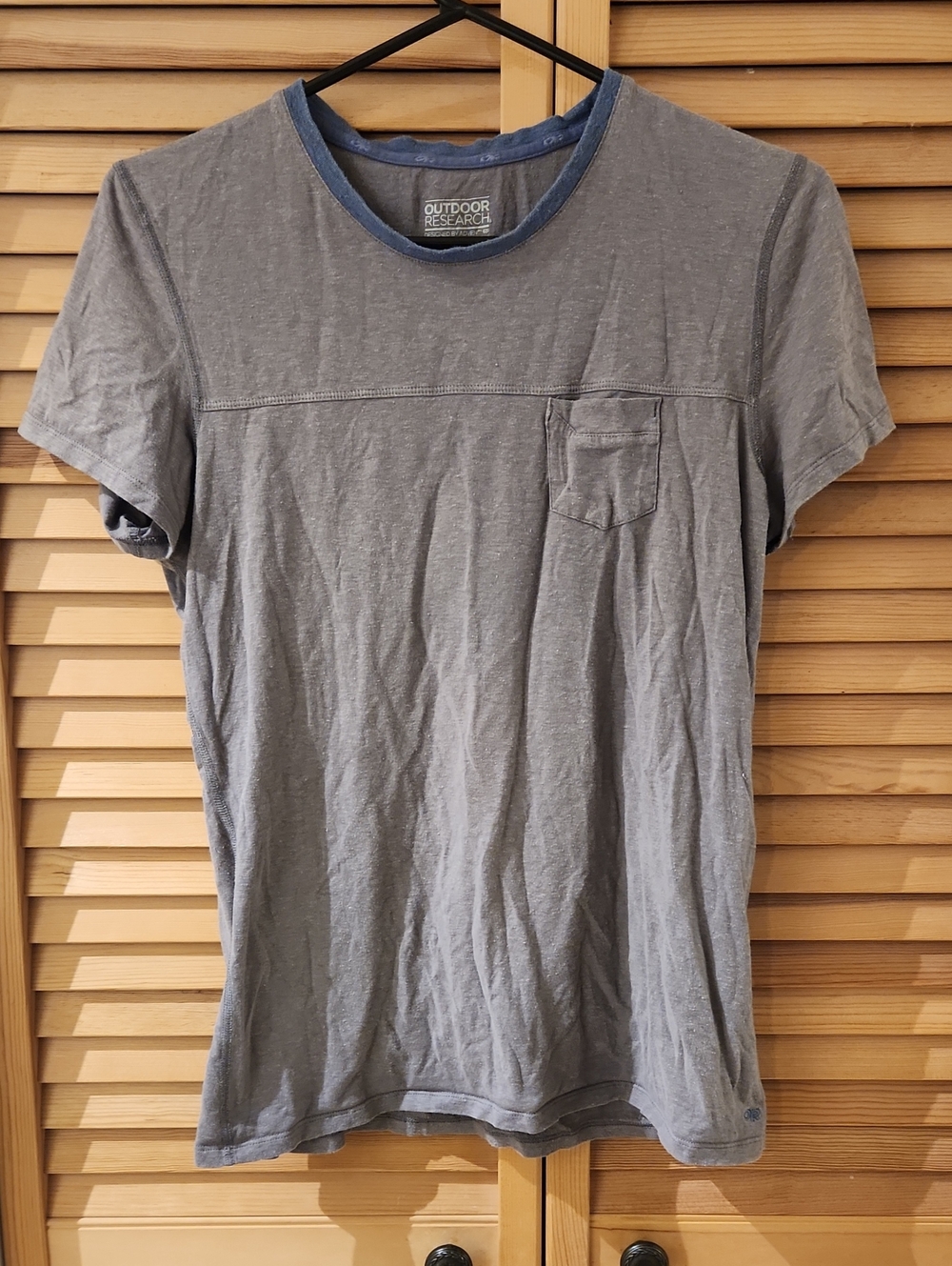 Outdoor Research Axis Tee Womens Small Gray Ringer